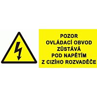 Tab."Pozor ovl.obvod" 9x3,2 F