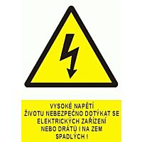 Tab."VYSOKÉ NAP.životu nebezpečno.!"A4 P
