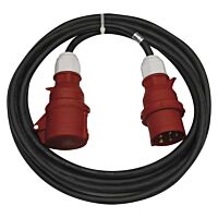 EMOS Přívod prodlužovací  10m   1zásuvka-spojka 5P/400V/16A 3fázový IP44 černá (CGSG 5C × 2,5 H05RR-F)