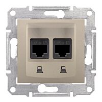 SCHNEIDER SDN4400168 Zásuvka datová 2xRJ45 kat.5e