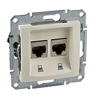 SCHNEIDER SDN4600147 Zásuvka datová 2xRJ45 kat.5e