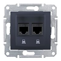 SCHNEIDER Zásuvka Sedna dat. 2xRJ45 5e STP graphit