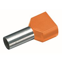 CIMCO Izolovaná dvojitá dutinka Cu 2 x 4/12 mm, oranžová (100 ks)