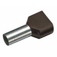CIMCO Izolovaná dvojitá dutinka Cu 2 x 1,5/12 mm, černá (100 ks)