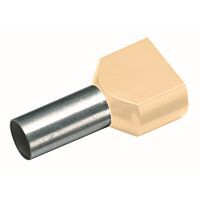 CIMCO Izolovaná dvojitá dutinka Cu 2 x 10/14 mm, krémová (100 ks)