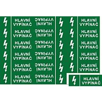 CUPRO Tabulka"HL.VYPÍNAČ" 9x3,2cm 18ks F, samolepící
