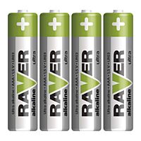 RAVER Baterie mikrotužková ALKALINE LR03 1,5V AAA blistr 4ks