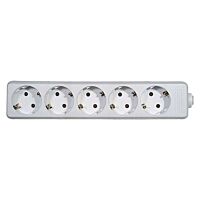 EMOS Zásuvka pětinásobná SCHUKO P0520 230V/16A plast IP20 bílá