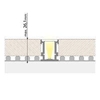 Naslapny hlinikovy profil 21x26 mm, mlec