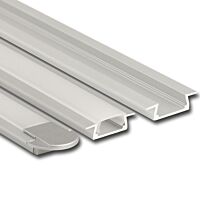 MCLED Profil AL 22x7mm, VR vestavný, matný difuzor, komplet, 2m