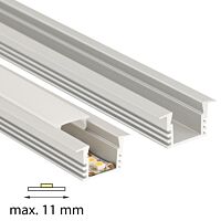 MCLED Profil Al 22x13mm, VL vestavný, čirý difuzor, komplet, 2m