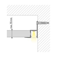 MCLED Profil Al 35x45mm, AK podhledový pro sádrokarton, mléčný difuzor, komplet, 2m