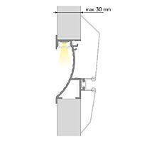 Nastenny hlinikovy profil 29x70 mm, mlec