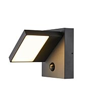 SLV Svítidlo LED ABRIDOR SENSOR 12W 980lm nástěnné se senzorem IP55 antracit