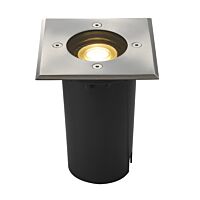 SLV Svítidlo SOLASTO 120 6W GU10 pro LED 51mm zapuštěné podlahové hranaté IP67 nerez