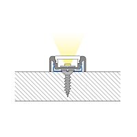 MCLED Profil AL 19x8mm, PE přisazený, matný difuzor, komplet, 2m
