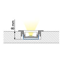 Profil AL 23/7mm VB mléčný 1m komplet
