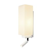 SLV Svítidlo QUADRASS SPOT 2W E27 200lm 3000K nástěnné čtecí lampička IP20 bílá/sklo