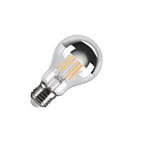 A60 E27 Mirrorhead, LED světelný zdroj chromový 7,5 W 2700 K CRI 90 180°