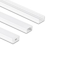 MCLED Profil AL 12/7mm PM mléčný 2m komplet