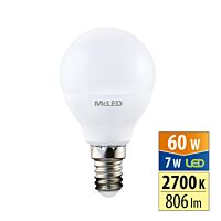 MCLED Žárovka LED 7W-60 E14 2700K 200° kapka