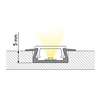 Profil AL 22/7mm VR čirý komplet 3m