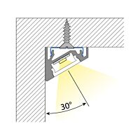 Profil AL 19/15mm RN mléčný 3m komplet