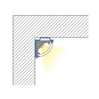 Rohový hliníkový profil RB černý, 8x8mm,