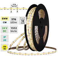 Pásek LED COB dual 15W/m 24V IP20 50m