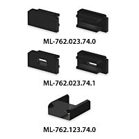 Profil AL 16/8mm PG2 černý 1m komplet