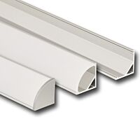 MCLED Profil AL 16x16mm, RS rohový, mléčný difuzor, komplet, 2m