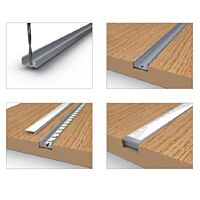 MCLED Profil AL 17x8mm, PQ přisazený, mléčný difuzor, komplet, 1m