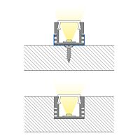 MCLED Profil AL 16x13mm, PP přisazený, čirý difuzor, komplet, 2m