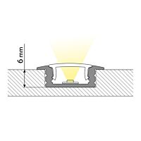 MCLED Profil Al 24x8mm, VS vestavný, čirý difuzor, komplet, 2m