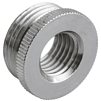 AGRO  Závitová redukce M20 x 1,5 / M12 x 1,5, mosazná, kruhová, vroubkovaná, délka závitu 8 mm
