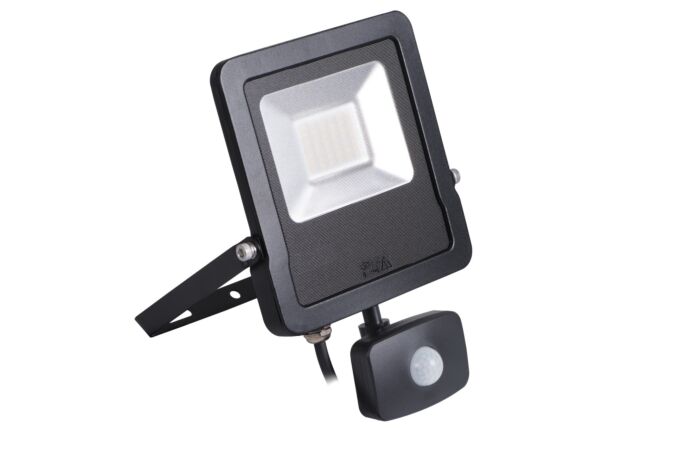 KANLUX Svítidlo LED ANTOS 30W 4000K reflektor IP44 černá s čidlem