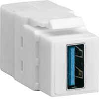 Keystone typ 10, USB 3.0 zásuvka, bílá