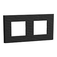 SCHNEIDER Rámeček Unica Deco Materials dvojnásobný, Slate