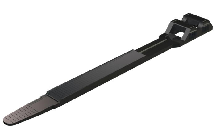 OBO BETTERMANN Pásková příchytka, Dvojitý zámek, 9x360mm, černá Polyamid, PA  typ 550 9X360 SW