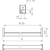 OBO BETTERMANN Úhelníková příčka WSK 40 40 FT