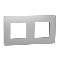 SCHNEIDER Rámeček Unica Studio dvojnásobný, aluminium