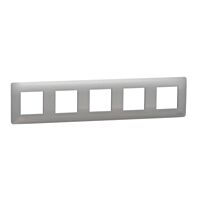 SCHNEIDER Rámeček Unica Studio pětinásobný, aluminium