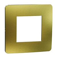 SCHNEIDER Rámeček Unica Studio Metal 1násobný 2M 85x85 mm gold/bílý