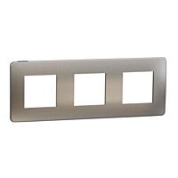 Rámeček Unica Metal troj.White Alu/Černý