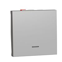 Spínač NU320330S Unica č.6 alu 2mod.
