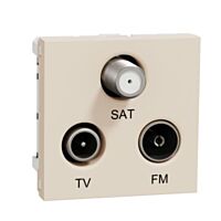 Zásuvka Unica R/TV/SAT s F-konekt. béžov