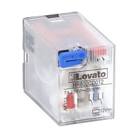 Průmyslové relé 2 zap/vyp 7A 12VDC+ LED
