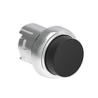 Tlačítko s aretací, kovové, ?22mm, vysto