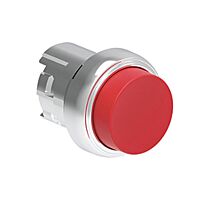 Tlačítko s aretací, kovové, ?22mm, vysto