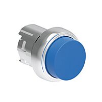 Tlačítko s aretací, kovové, ?22mm, vysto